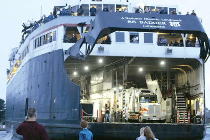 Ferry carrying traffic across Lake Michigan suspends service after ramping system failure