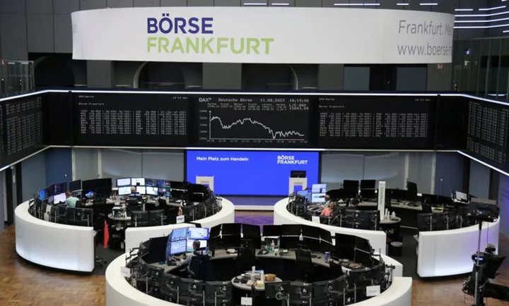 European shares eke out gains as healthcare, telecom stocks rise