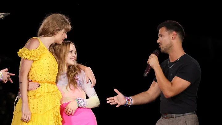 Taylor Swift reunites with Taylor Lautner on stage following video reunion