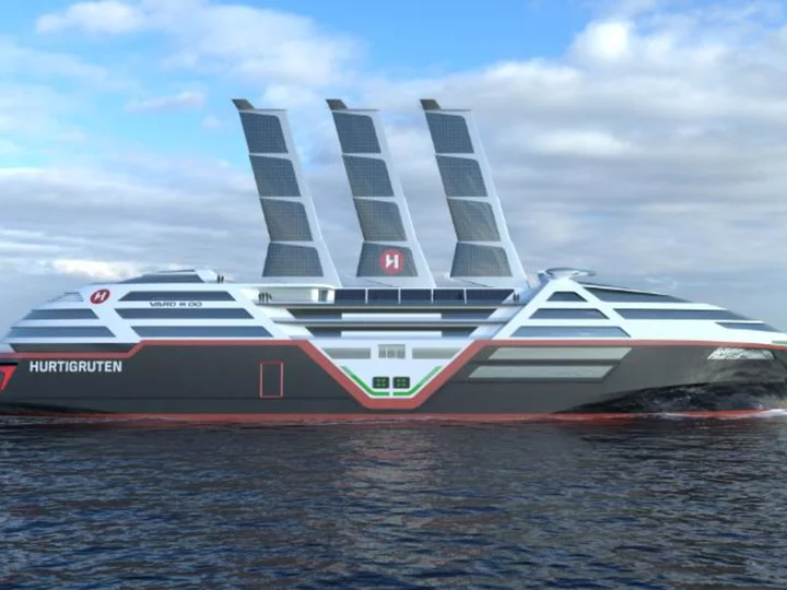 An electric cruise ship with gigantic solar sails is set to launch in 2030