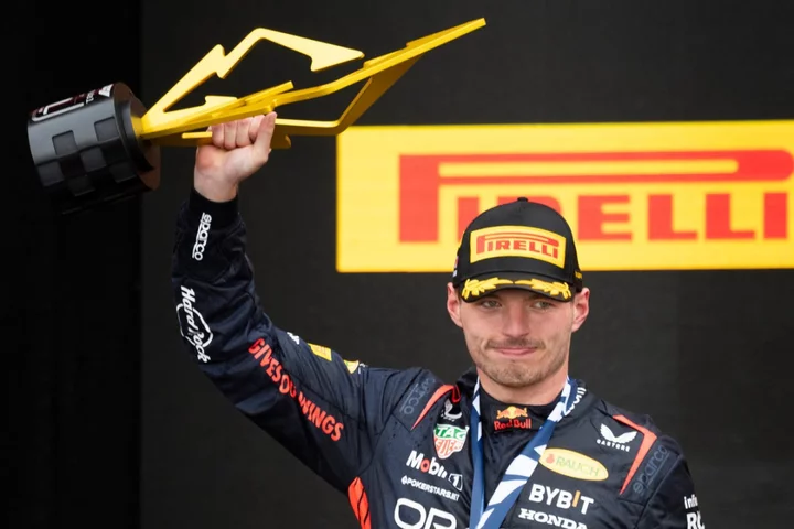 Max Verstappen aims to ‘keep winning’ after matching Ayrton Senna’s 41 victories