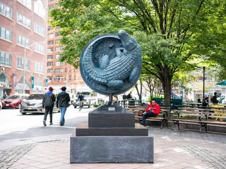 New York unveils statue commemorating alligator sewer myth