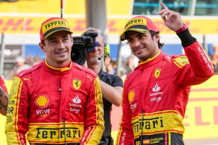 Ferrari’s Carlos Sainz delights Italian crowd by taking pole position in Monza