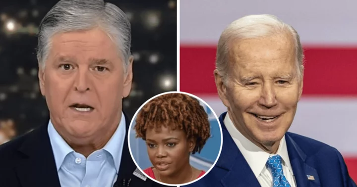 Joe Biden slammed as Sean Hannity shares WH secretary Karine Jean-Pierre's statement on president wearing masks