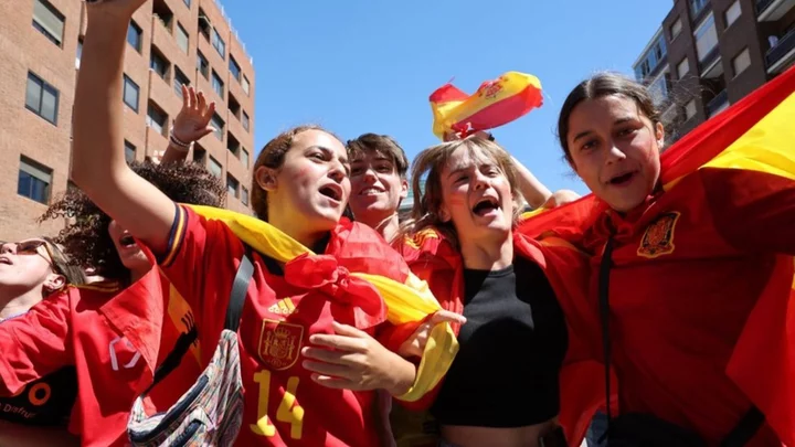 Women's World Cup: Fans rejoice in Madrid as Spain makes football history