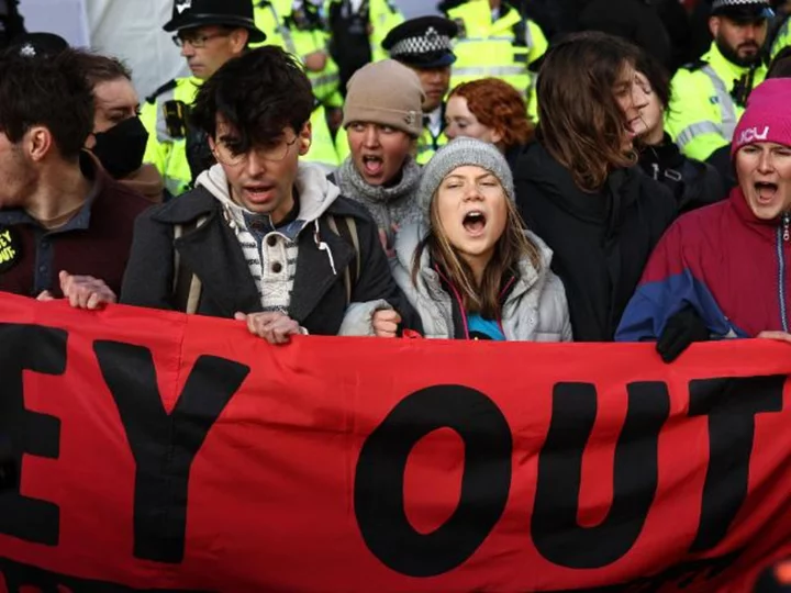 Greta Thunberg charged with public order offense following arrest at protest in London