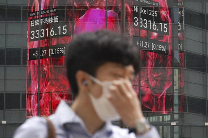 Stock market today: Asian shares sink as central banks crank interest rates still higher