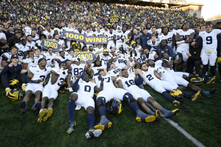 No. 2 Michigan escapes with 31-24 win over Maryland for 1,000th victory in program history