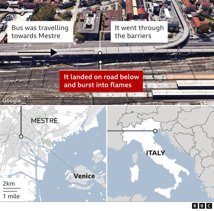 Venice bus crash: Victims still unidentified almost 24 hours on