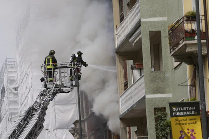 Van carrying oxygen tanks explodes in Milan; driver injured