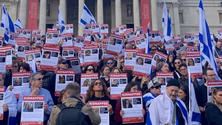 Pro-Israel protest in London calls for return of hostages