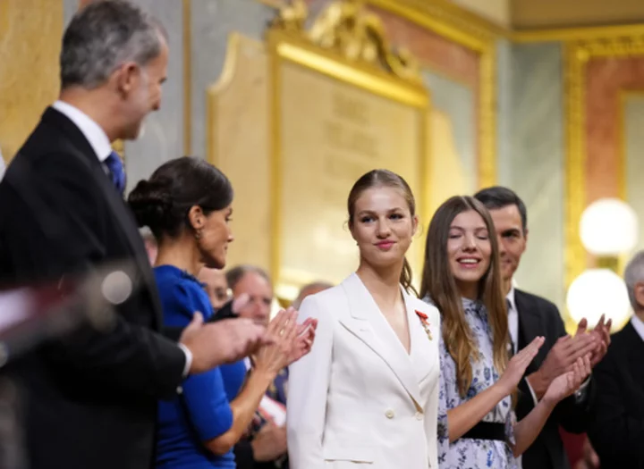 Spain's Crown Princess Leonor turns 18 and is feted as the future queen at a swearing-in ceremony