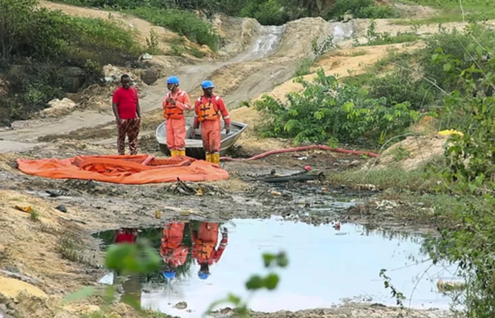 Oil spill from Shell pipeline fouls farms and a river in a long-polluted part of Nigeria