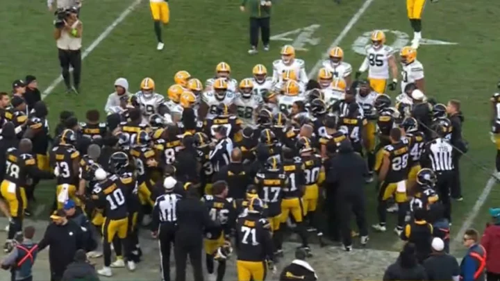 Fight Breaks Out Between Steelers and Packers After Cheap Shot on Game-Ending Interception