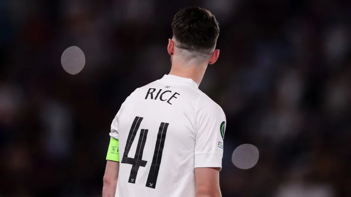 Declan Rice potential shirt numbers at Arsenal