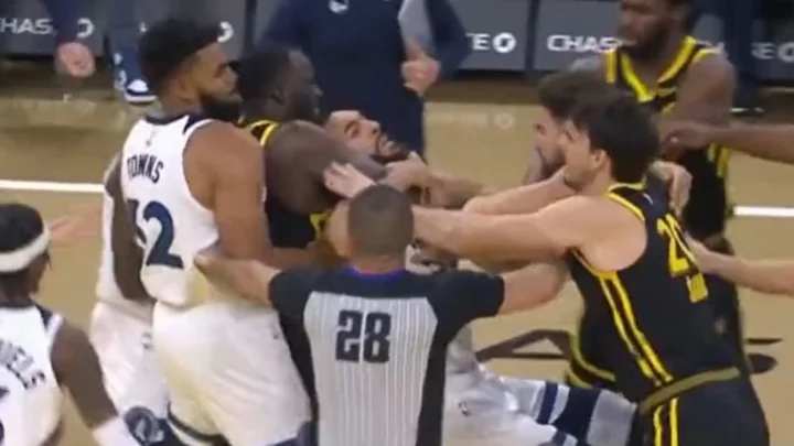 Draymond Green Put Rudy Gobert in a Chokehold During Warriors-Timberwolves Brawl