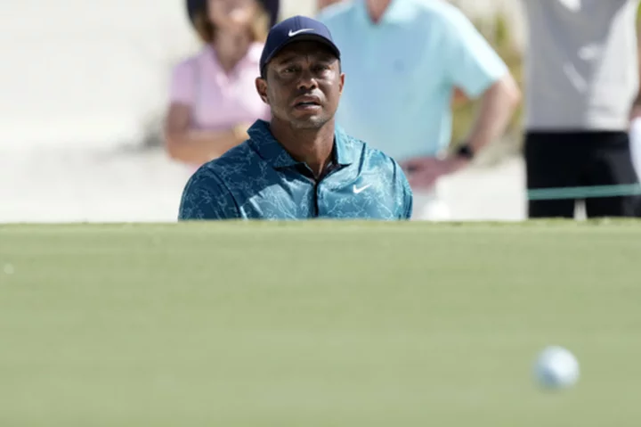 Tiger Woods putts into a bunker and loses ground. Spieth and Scheffler share lead in Bahamas