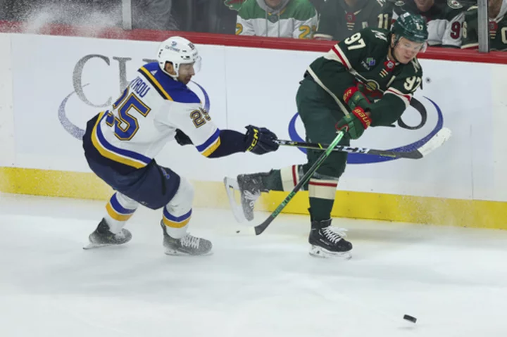 With new coach, Wild beat Blues 3-1 to end seven-game slide