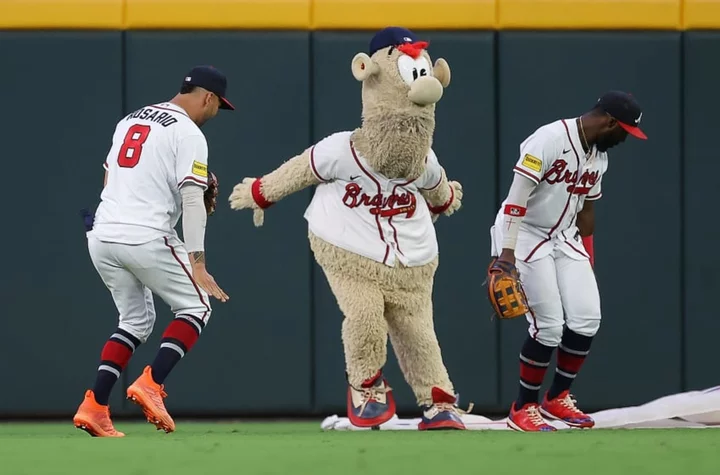 Blooper is rattled: Phillies fans come after poor Braves mascot ahead of NLDS