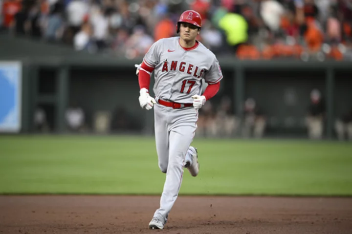 Ohtani pitches 7 innings, reaches base 5 times as Angels beat Orioles 9-5