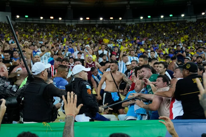 Crowd trouble at Maracana mars famous Argentina victory against Brazil