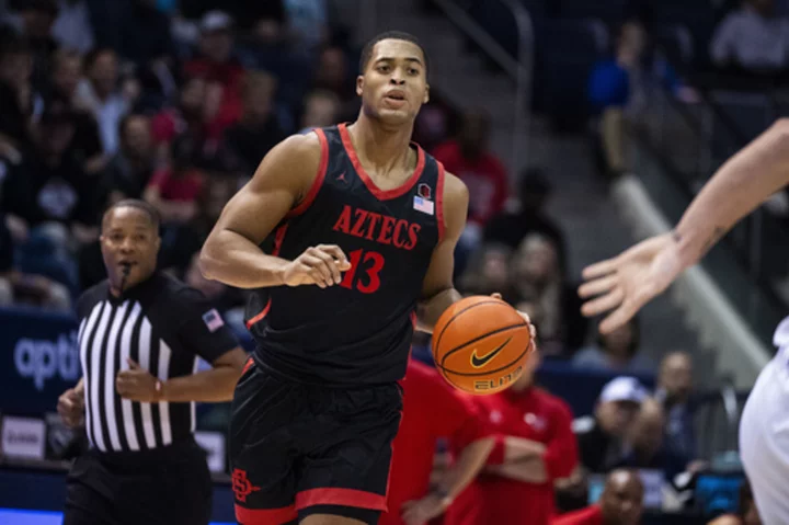 National scoring leader Jaedon LeDee is carrying the Aztecs on his powerful shoulders