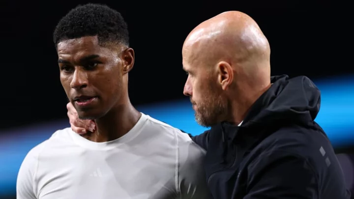 Erik ten Hag admits he is 'not happy' with Marcus Rashford's Man Utd form