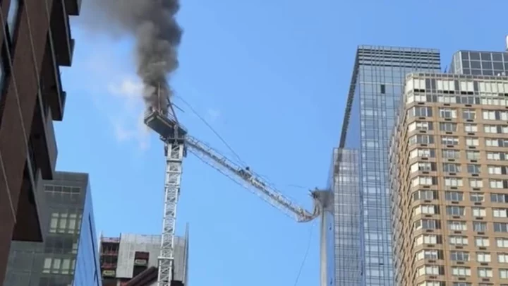 Construction Crane Catches on Fire, Collapses in New York City