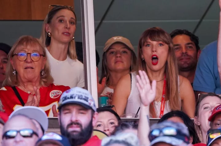 Was Taylor Swift smuggled into locker room via popcorn machine? Rumors are swirling