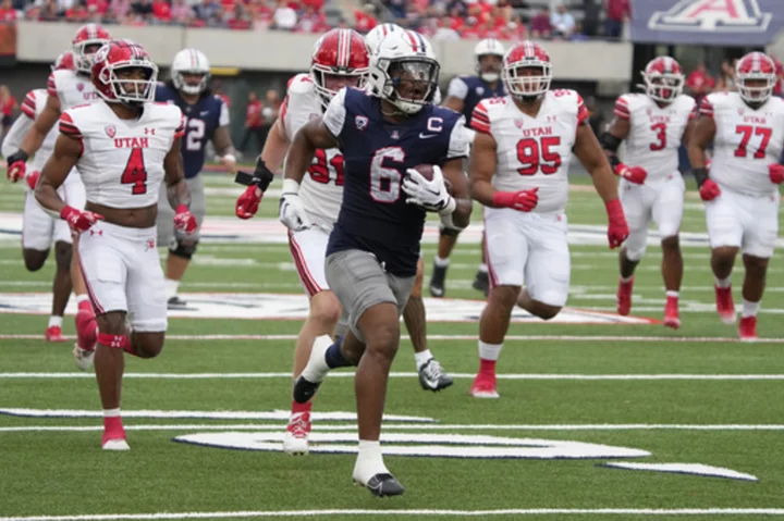 No. 19 Arizona uses fast start to beat No. 16 Utah 42-18