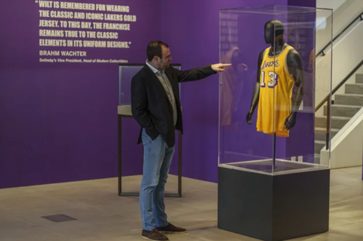 Wilt Chamberlain's 1972 finals jersey expected to draw more than $4 million at Sotheby's auction