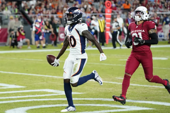 Broncos top receiver Jerry Jeudy carted off field with apparent hamstring injury