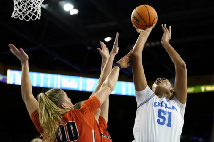 Lauren Betts and Charisma Osborne lift No. 3 UCLA over Princeton 77-74