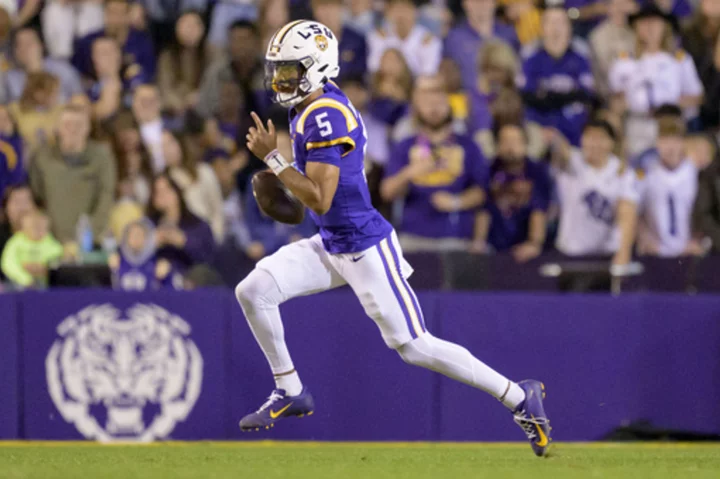 No. 14 LSU's battle with Texas A&M is QB Jayden Daniels' last chance to impress Heisman voters