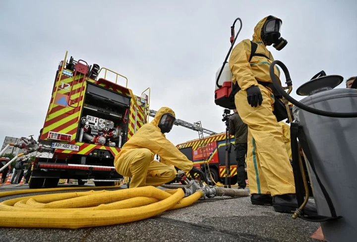 Ukraine conducts disaster response drills near Zaporizhzhia nuclear plant