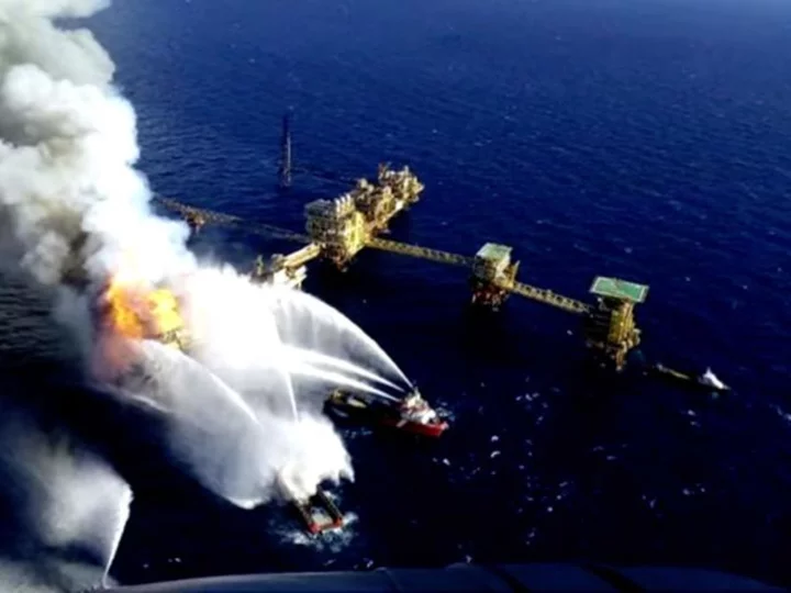 At least six injured in oil platform fire in Gulf of Mexico