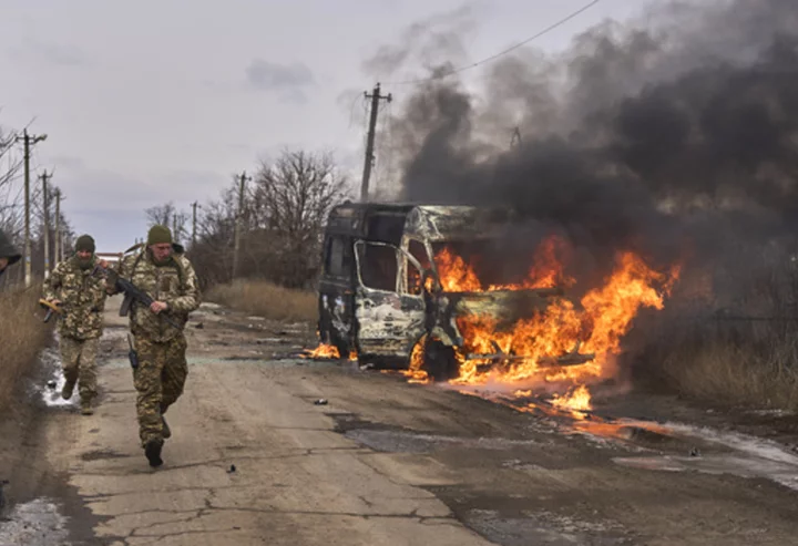 Ukraine aims a major drone attack at Crimea as Russia tries to capture a destroyed eastern city