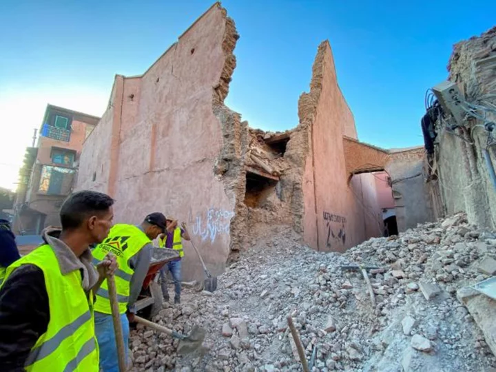 At the scene: Marrakech residents spend a night in the streets while others flee